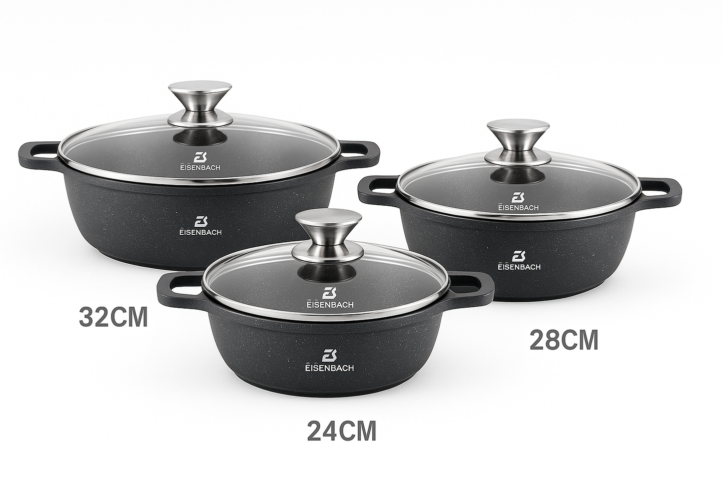 Set de Cazuelas Eisenbach Premium – 24/28/32 CM