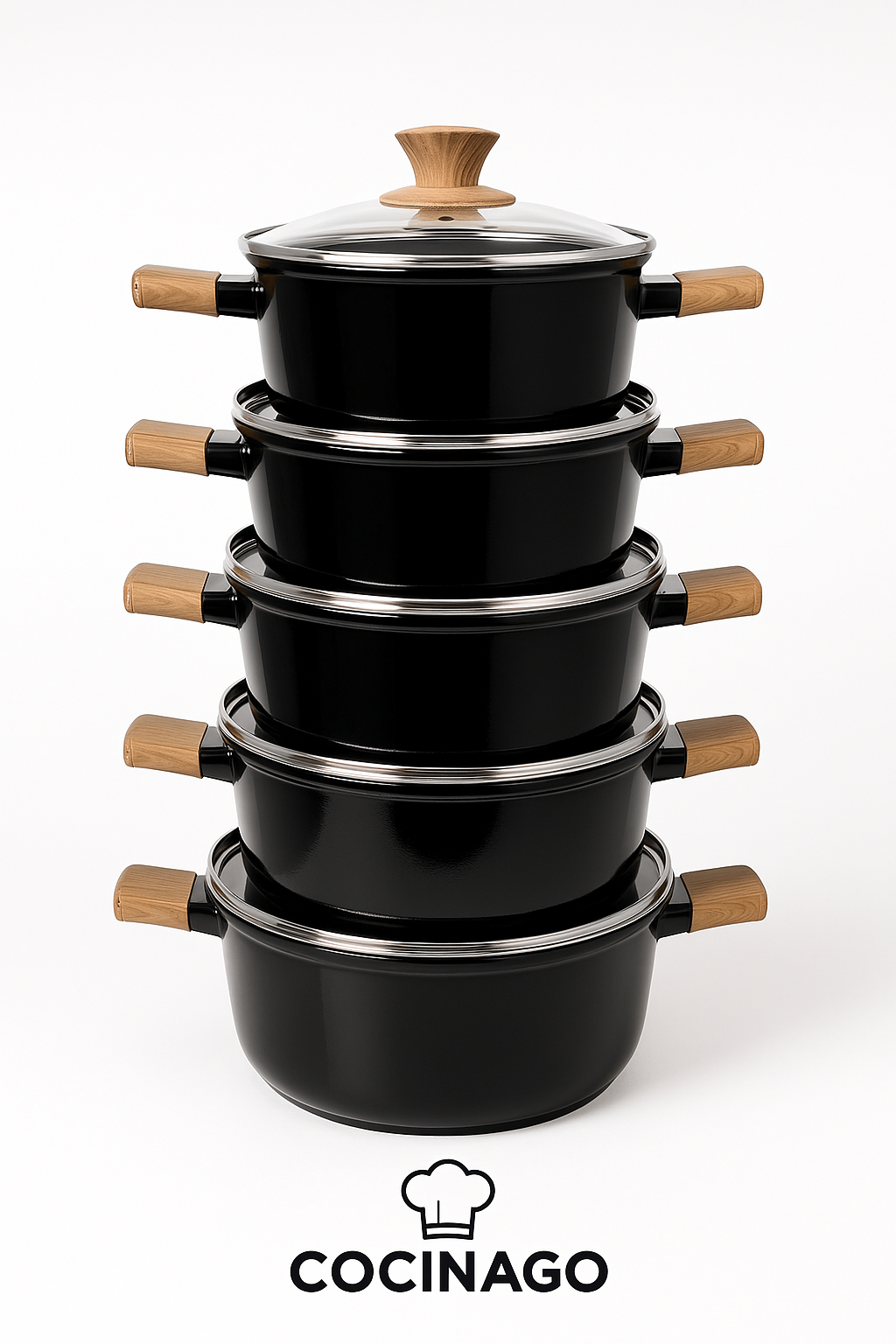 Juego de Batería de Cocina Moderna – 5 Piezas