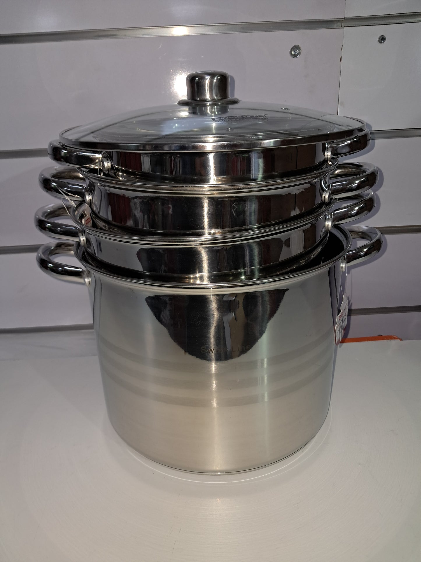 Juego de 4 Ollas Alta de Acero Inoxidable 6L/8L/10L /12L