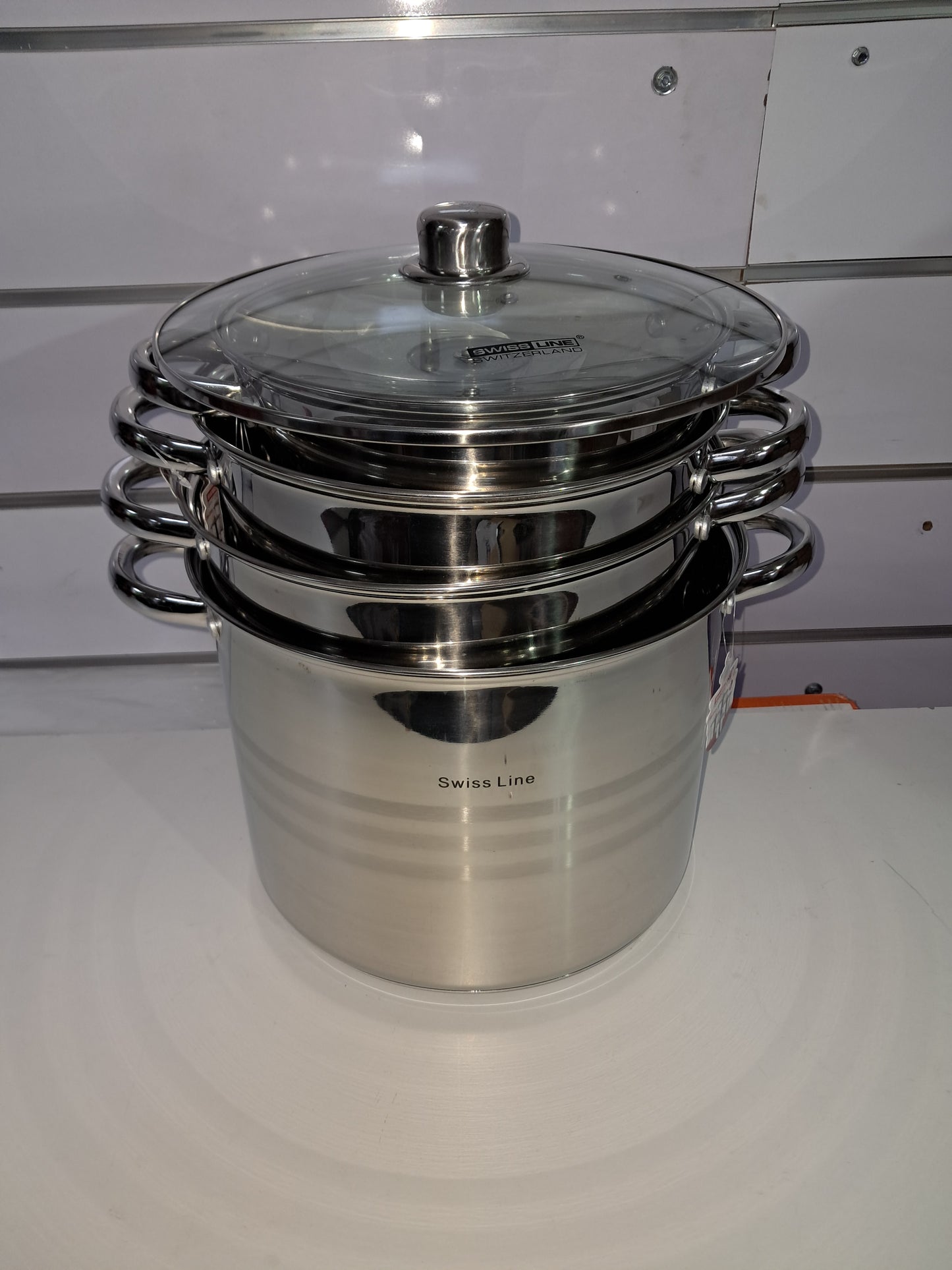 Juego de 4 Ollas Alta de Acero Inoxidable 6L/8L/10L /12L