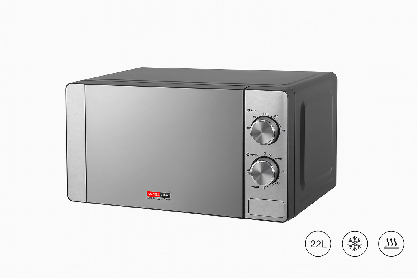 Microondas 22L – Diseño Inox con Temporizador