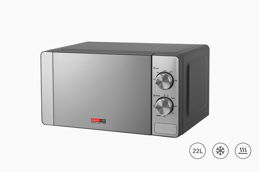 Microondas 22L – Diseño Inox con Temporizador