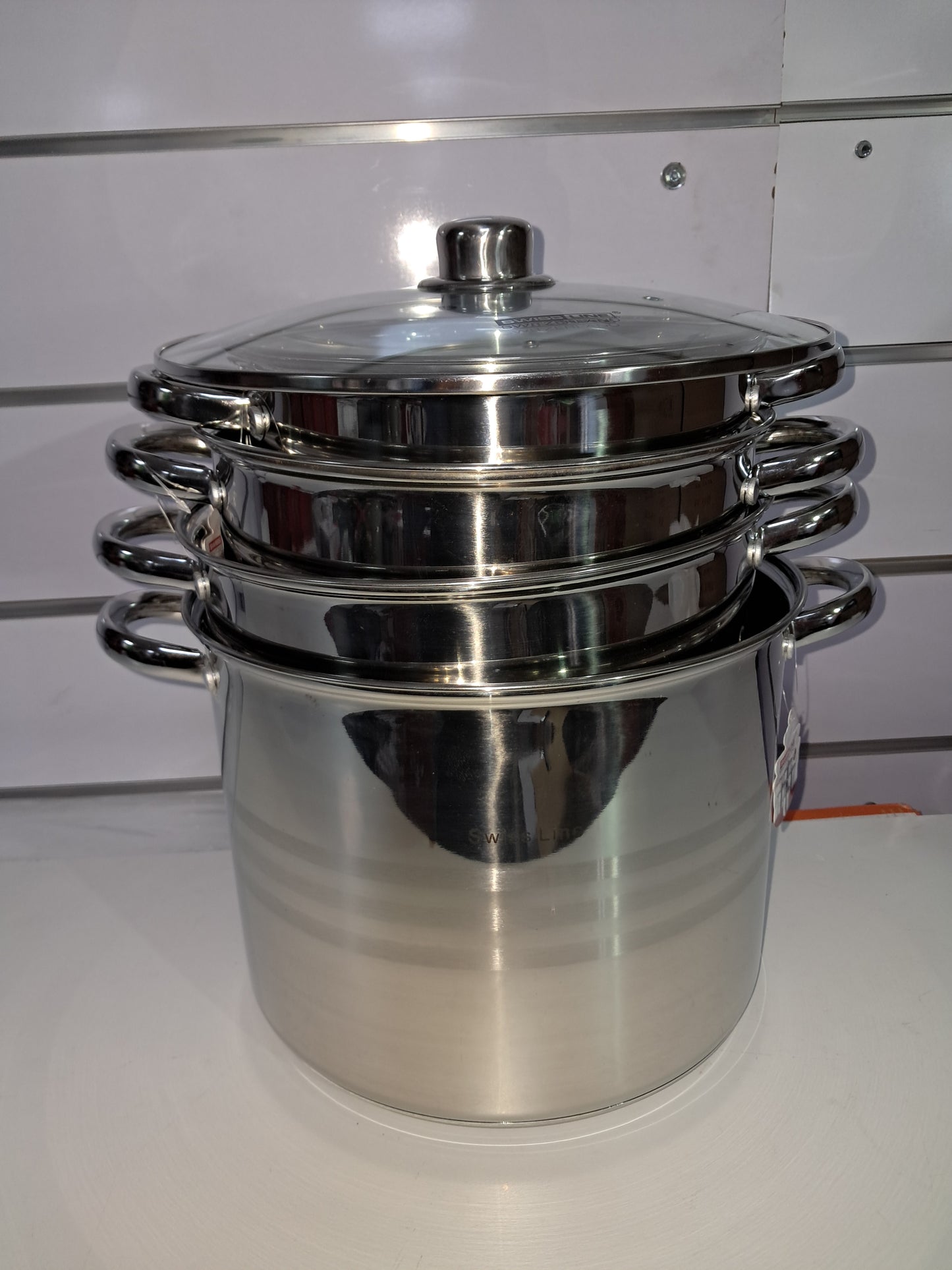 Juego de 4 Ollas Alta de Acero Inoxidable 6L/8L/10L /12L