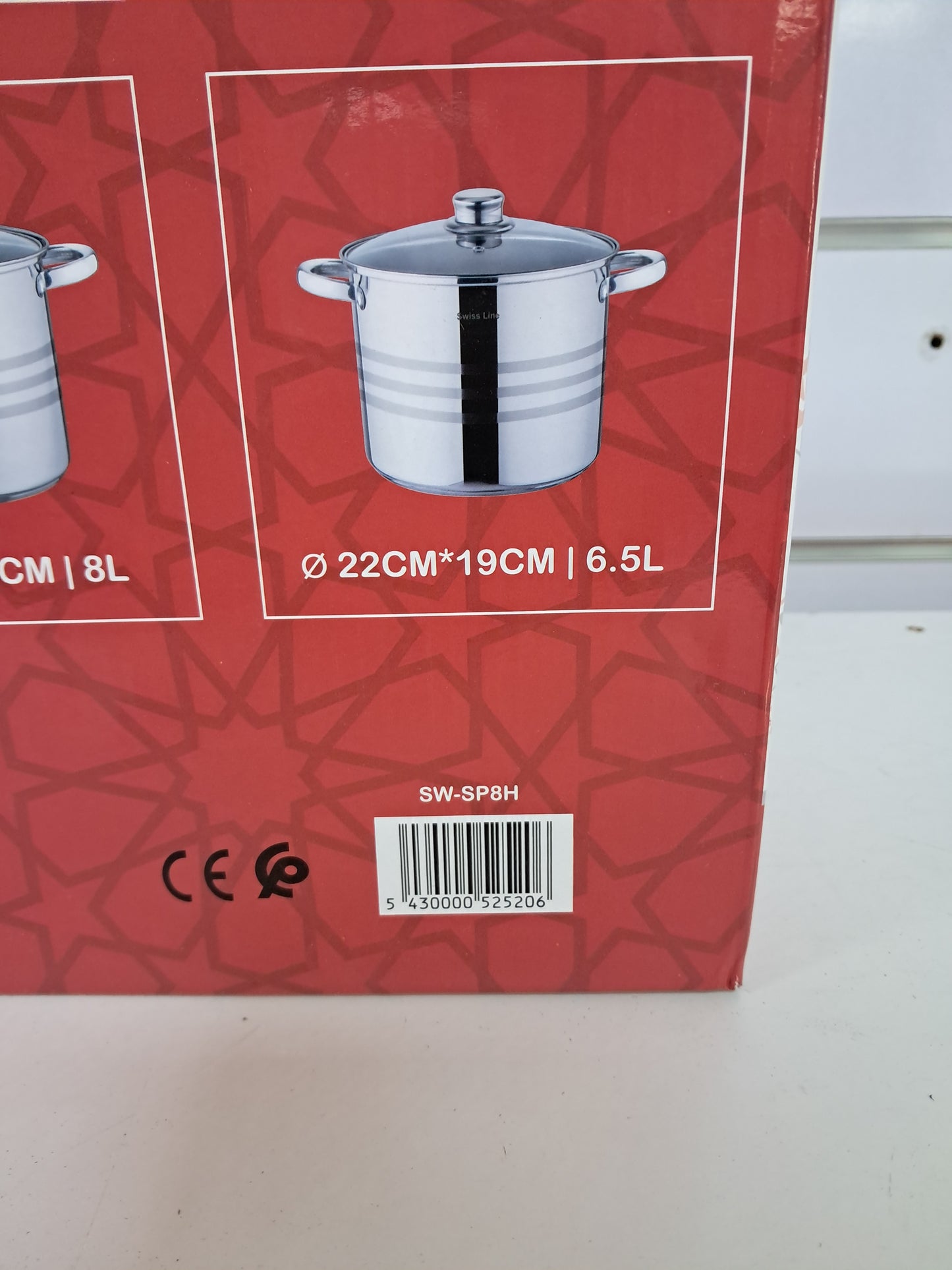 Juego de 4 Ollas Alta de Acero Inoxidable 6L/8L/10L /12L