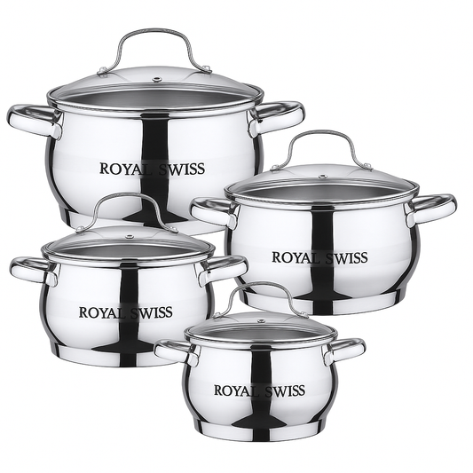 Set Premium de Cacerolas de Acero Inoxidable